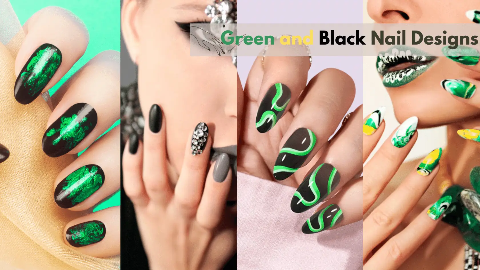 Fresh Green Nail Ideas with a Dark Twist