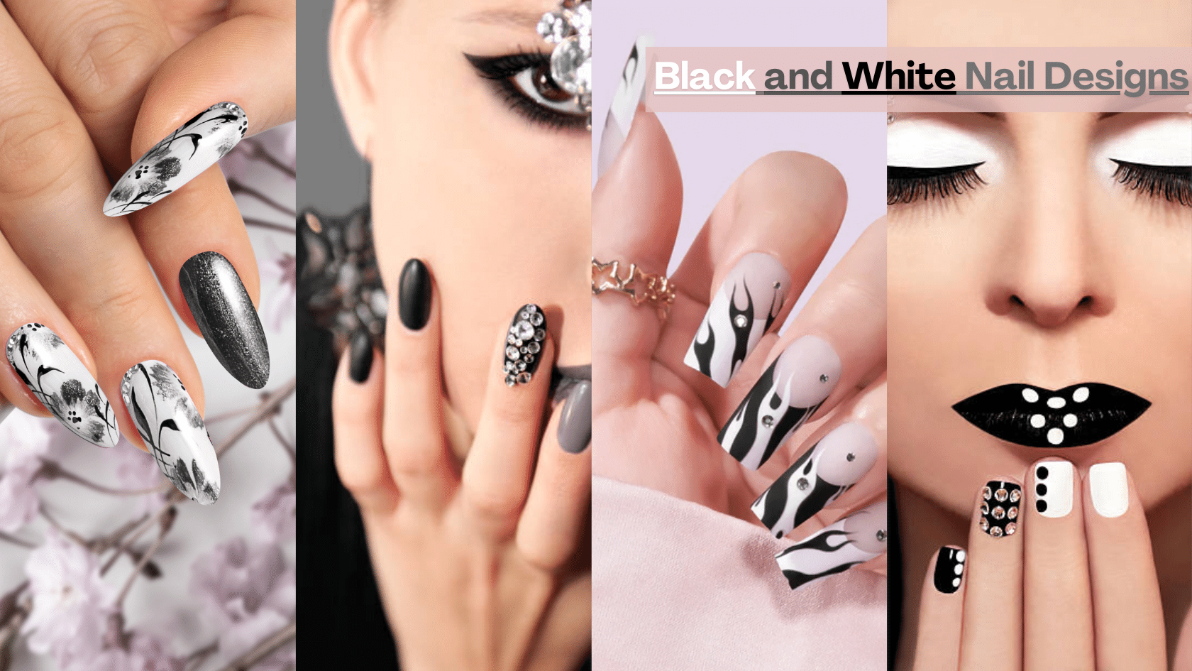 Simple Monochrome Nails That Shine