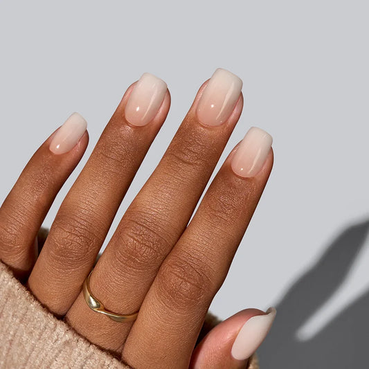Vanilla Cream Square Nails - Soft Gel Press On