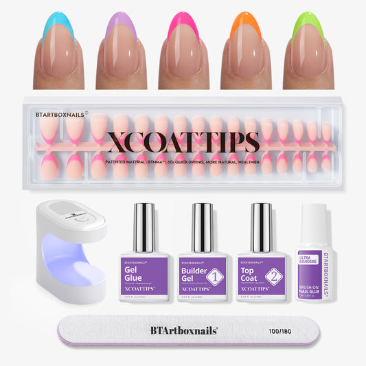 XCOATTIPS® Brighter Pastel French Kit - Kurze Mandel