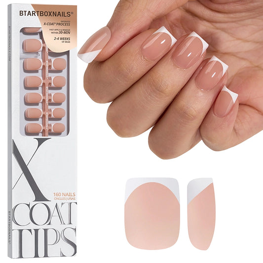 XCOATTIPS® French - Extra Short Square White Tips