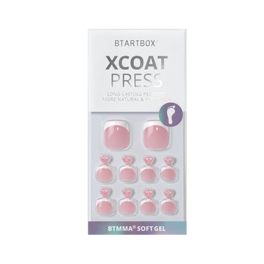 White French Timeless Grace Short Squoval - Press On Toe Nail