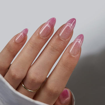 Rosy Dew Almond Nails