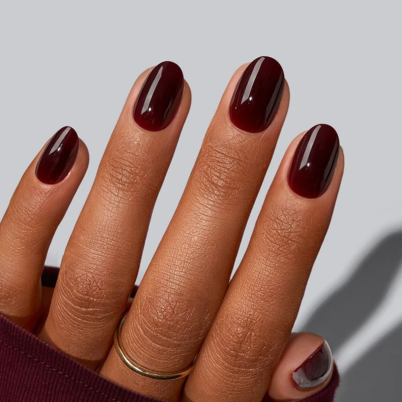 Brown Sugar Extra Short Oval Nails