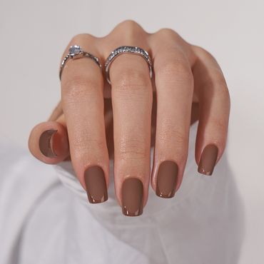 Coffce Toffee Square Nails - Soft Gel Press On