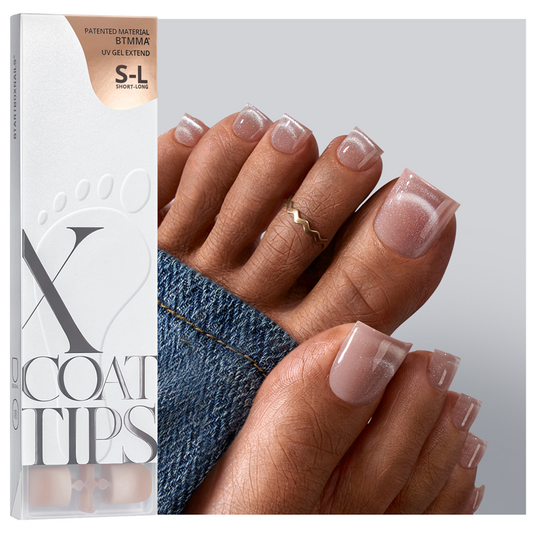 XCOATTIPS® Toe Nail - Square - French Cat Eye