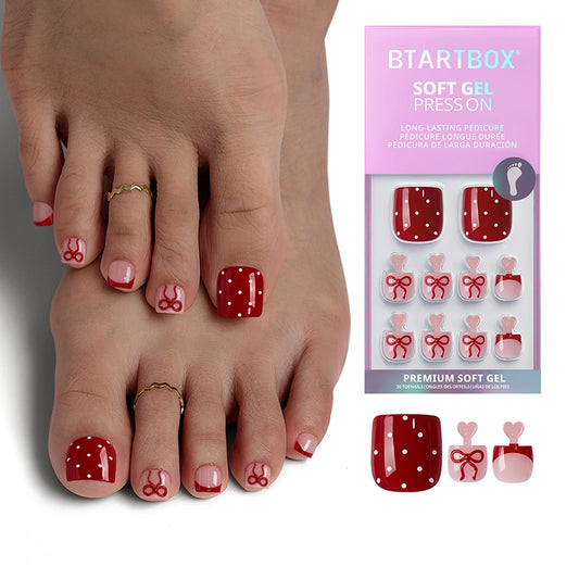 Weekend Getaway Series Square Press On Toe Nails