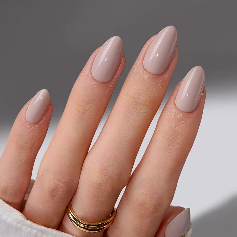 Taro Poise Short Almond Nails