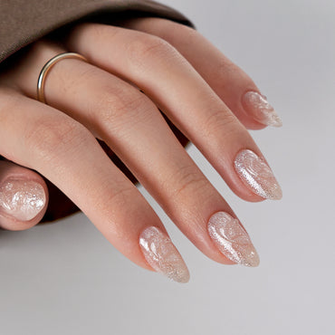 Golden Fizz Almond Nails - Soft Gel Press On