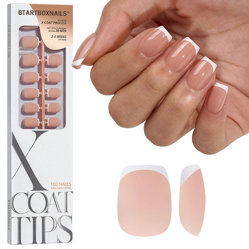 XCOATTIPS® French - Puntas Blancas Ataúd Extra Cortas