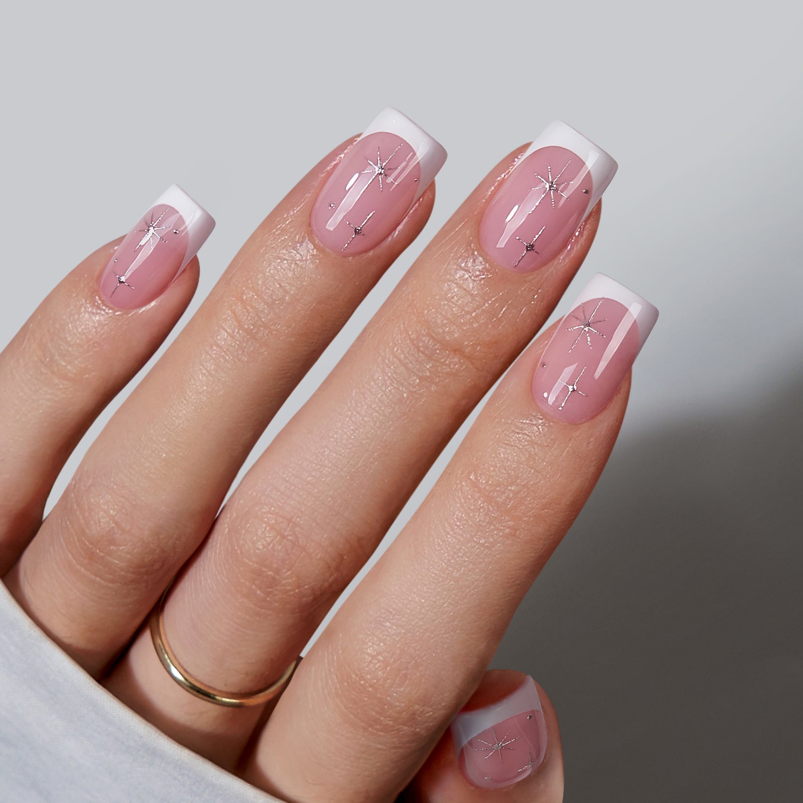 Starlit Sparkle Square Nails - Press On Nails