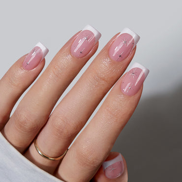 Starlit Sparkle Square Nails - Press On Nails