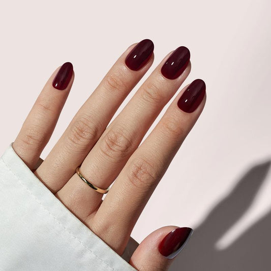 Coffee Bean Oval Nails