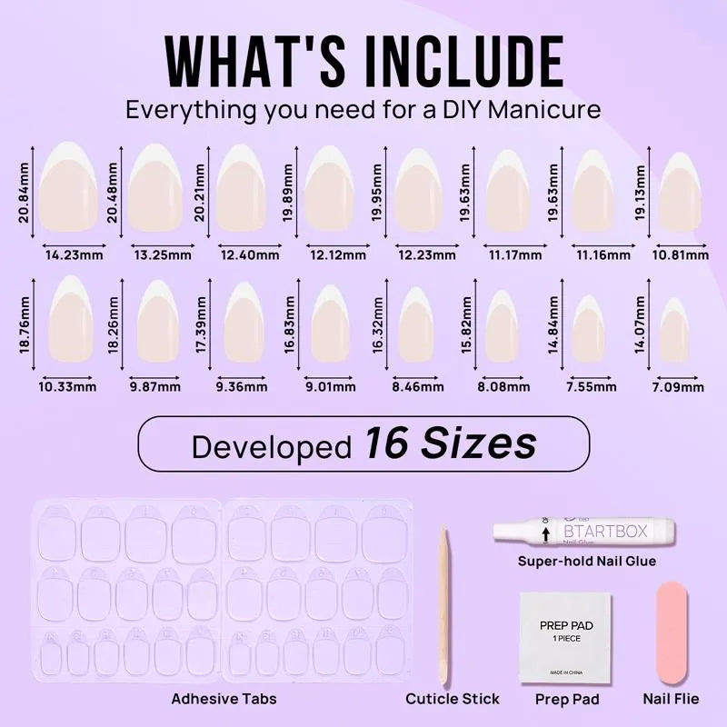 White French Almond Nails - XCOATPRESS