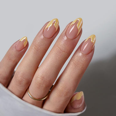 Lemon Fizz Almond Nails - XCOATPRESS