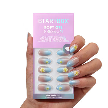 Garden Party Almond Nails - Soft Gel Press On