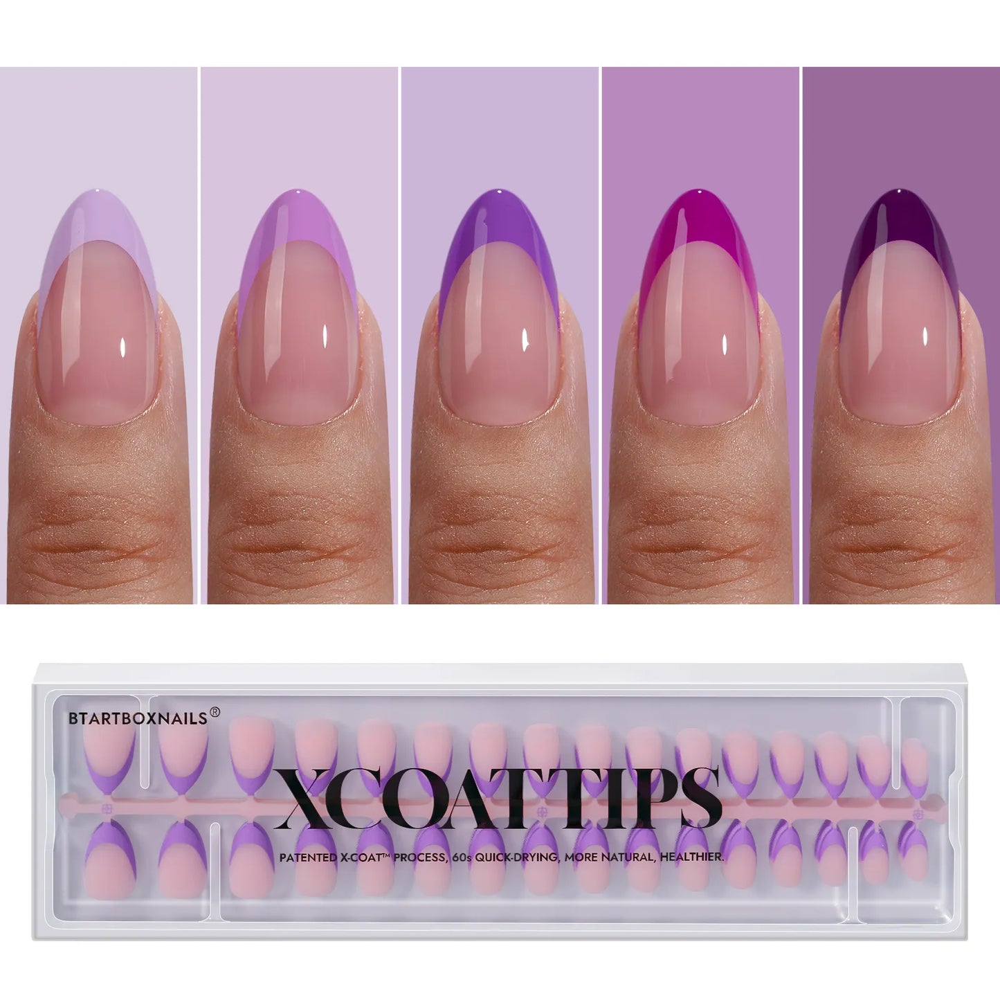 XCOATTIPS® French - Purple Pastel Tips