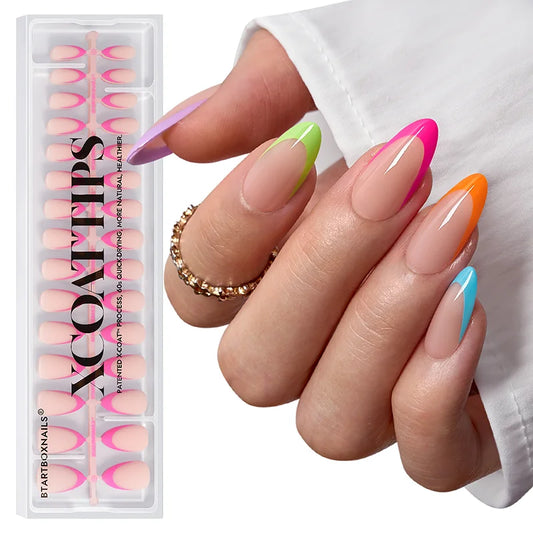 XCOATTIPS® French - Medium Almond Brighter Pastel Tips