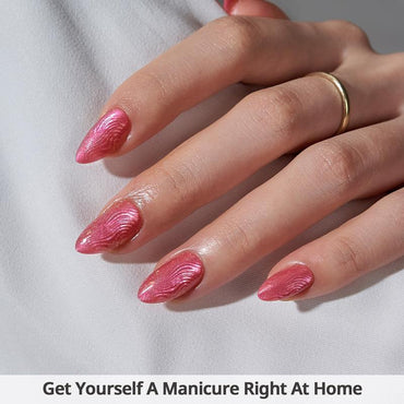 Crystal Wave Almond Nails - Soft Gel Press On