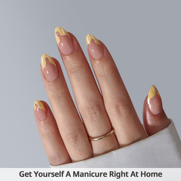 Lemon Fizz Almond Nails - XCOATPRESS
