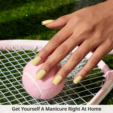 Lemon Sprint Square Nails - Soft Gel Press On