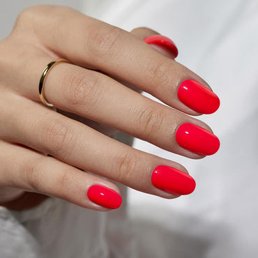 Tomato Tango Oval Nails - Soft Gel Press On