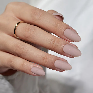 Taro Poise Short Almond Nails