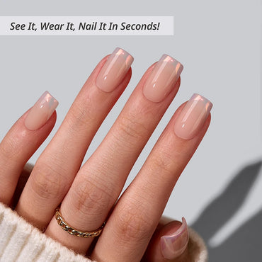 Muted Glitz Square Nails - XCOATPRESS