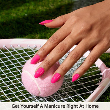 Power Pink Almond Nails - Soft Gel Press On