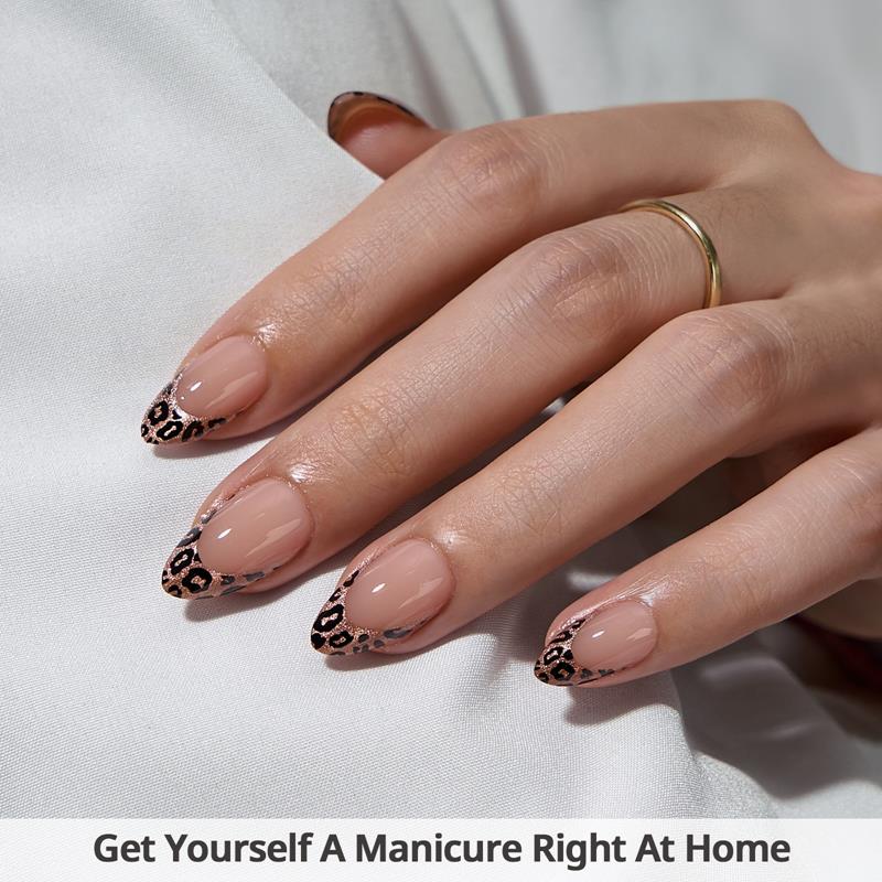 Wild Cheetah Almond Nails - XCOATPRESS