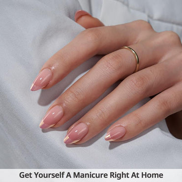 Coastal Glow Almond Nails - Soft Gel Press On