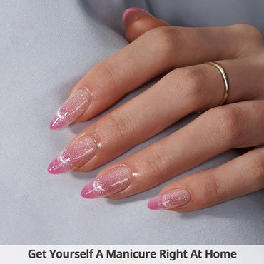 Rosy Dew Almond Nails - XCOATPRESS