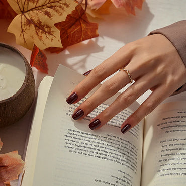 Dark Cocoa Square Nails - Soft Gel Press On