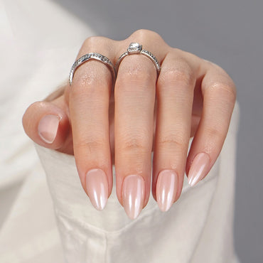 Nudies Pearlescent Almond Nails - XCOATPRESS