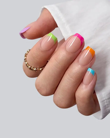 XCOATTIPS® French - Extra Short Square Brighter Pastel Tips