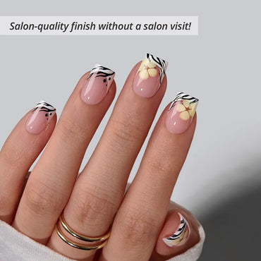 Isle Plumeria Square Nails - Soft Gel Press On
