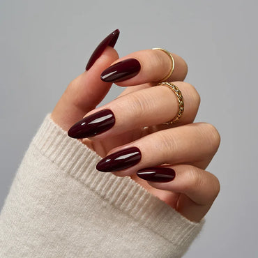Coffee Desire Medium Almond Nails