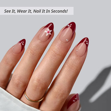 Rococo Bloom Almond Nails - XCOATPRESS