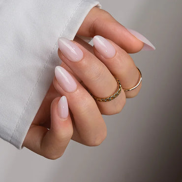 Nude Icon Short Almond Nails
