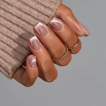 Shimmer Tide Extra Short Square Nails