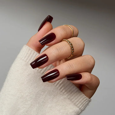 Coffee Attitude Short Coffin Nails