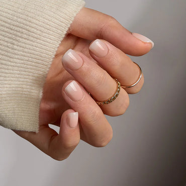 Vanilla Fade Squoval Nails - Soft Gel Press On