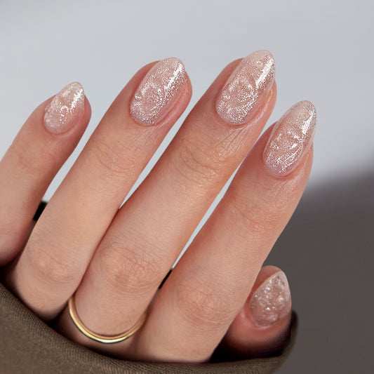 Golden Fizz Almond Nails - Soft Gel Press On