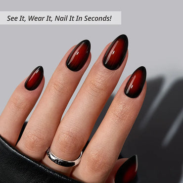 Vampire Kiss Almond Nails - Soft Gel Press On