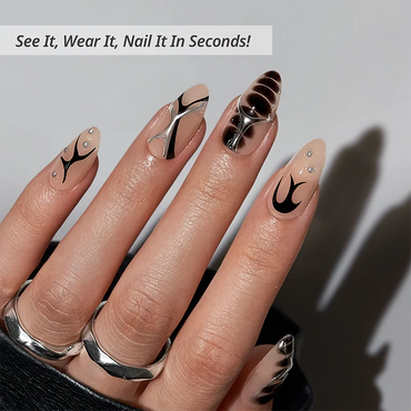 Gothic Chains Almond Nails - Soft Gel Press On