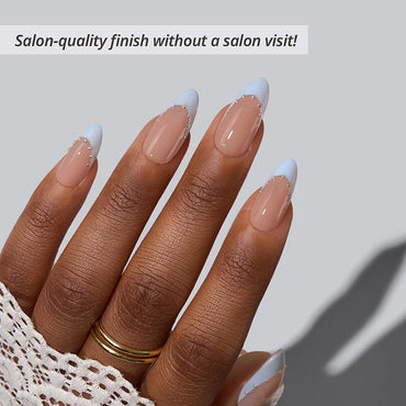 Something Blue Almond Nails - XCOATPRESS