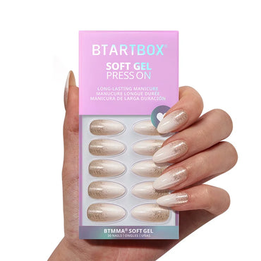 Champagne Frost Almond Nails - Soft Gel Press On