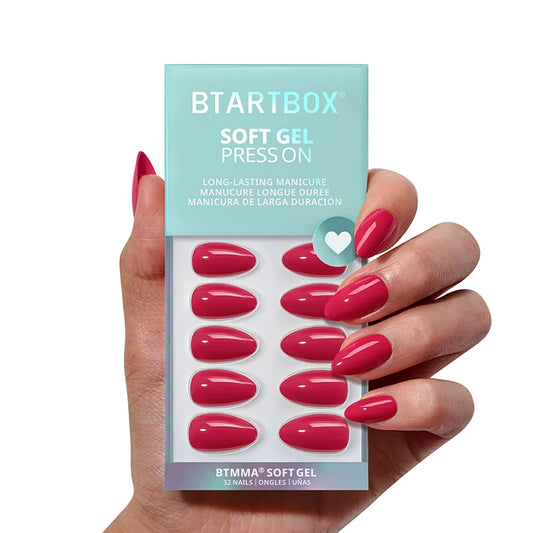 Berry Bold Almond Nails - Soft Gel Press On