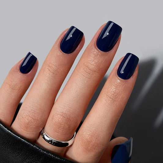 Haunted Sapphire Square Nails - Soft Gel Press On