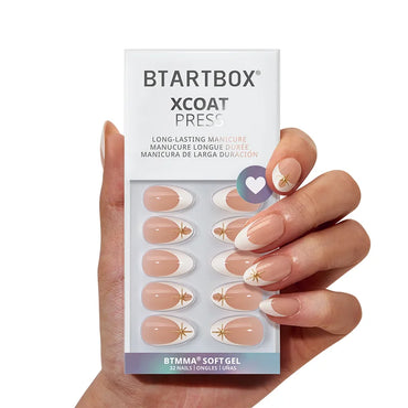 Uñas Almendra Escarcha Estelar - XCOATPRESS